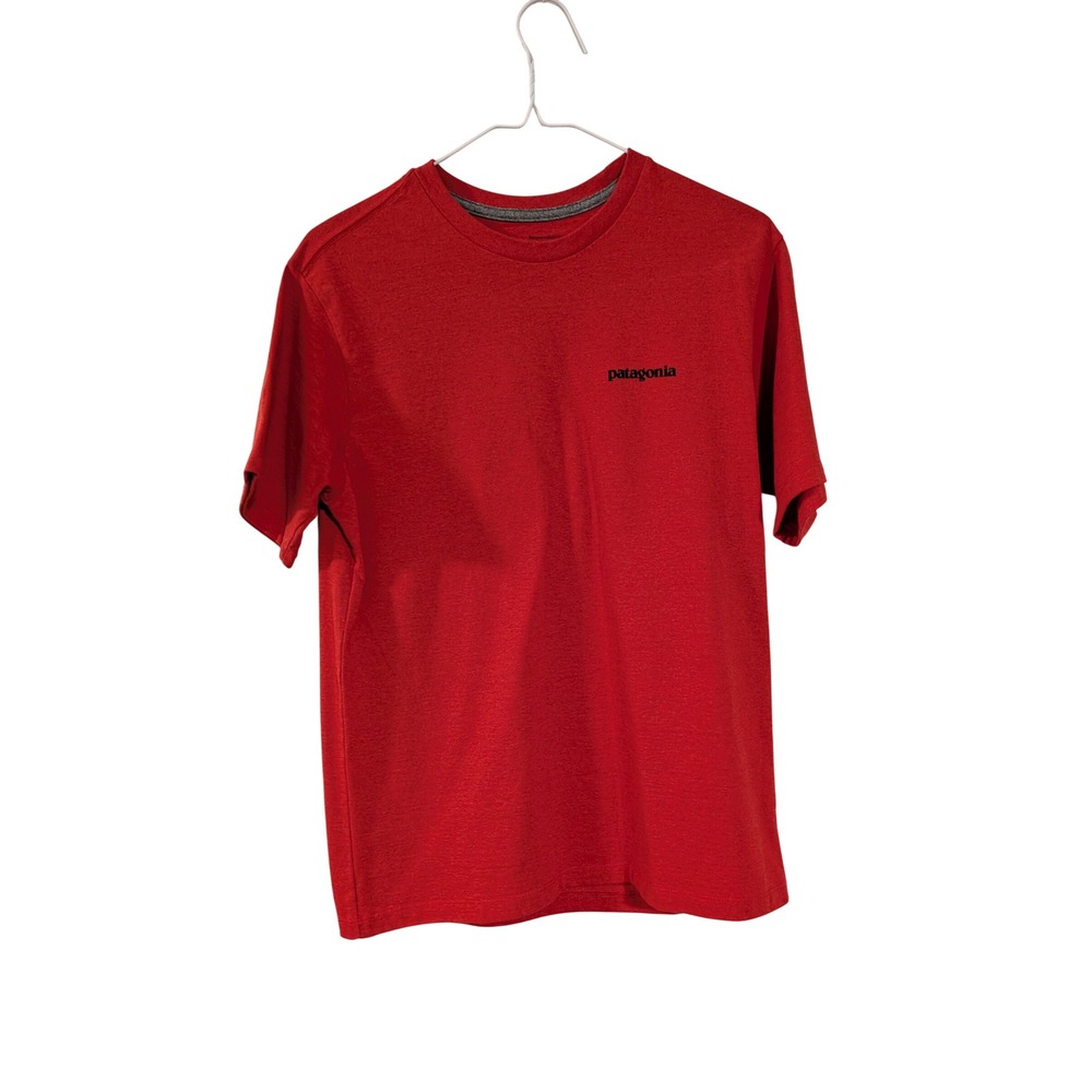 Patagonia T-Shirt Mens XS Red Responsibili-Tee Graphic Logo Short Sleeve
